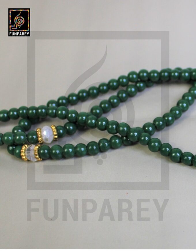 Tasbeeh / Misbaha Rosary 99 Beads - Myrtle green - Image 5