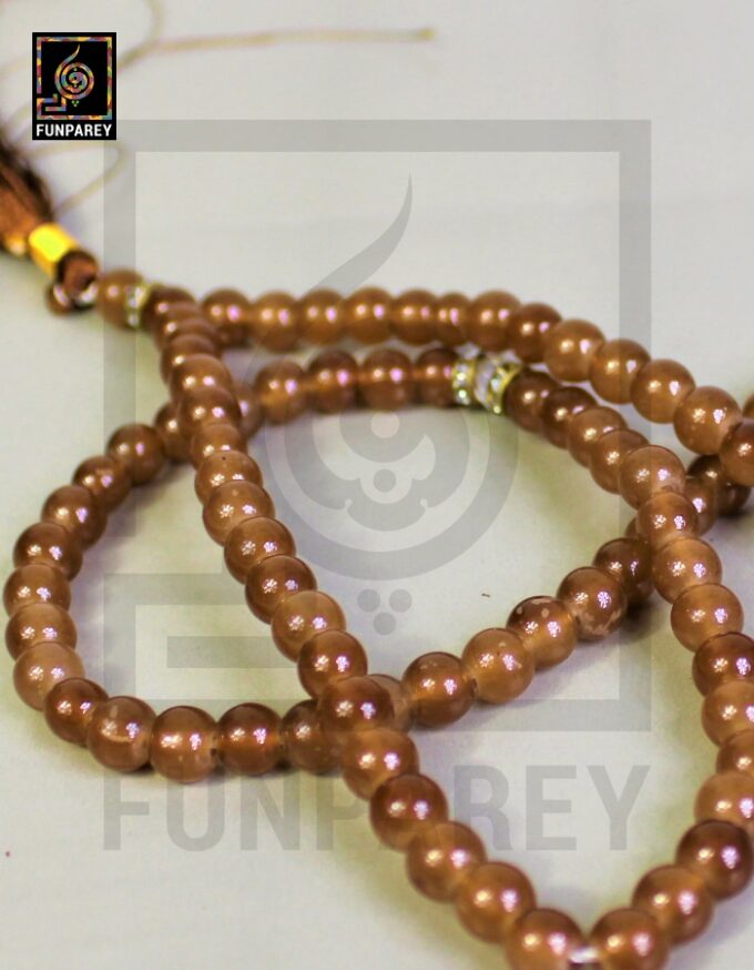 Tasbeeh / Misbaha Rosary 99 Beads - Ochreous - Image 5