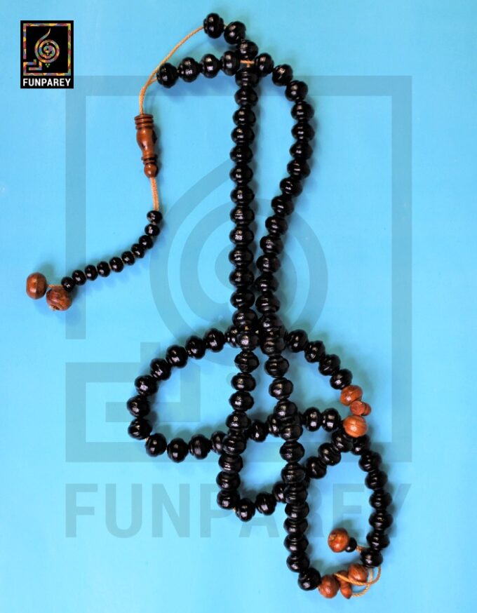 Handmade Tasbeeh / Misbaha / Rosary 99 Beads - Black Wooden - Image 3