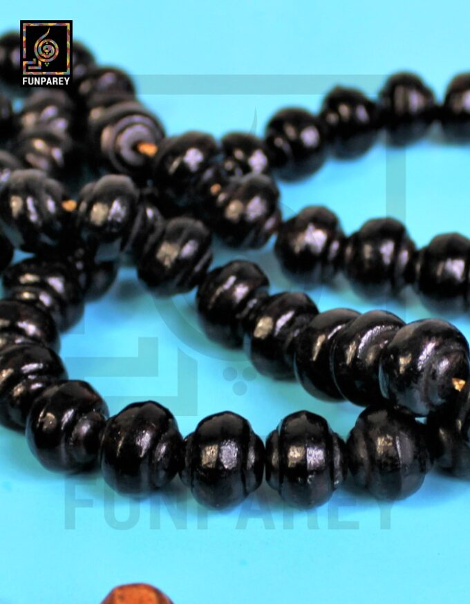 Handmade Tasbeeh / Misbaha / Rosary 99 Beads - Black Wooden - Image 2