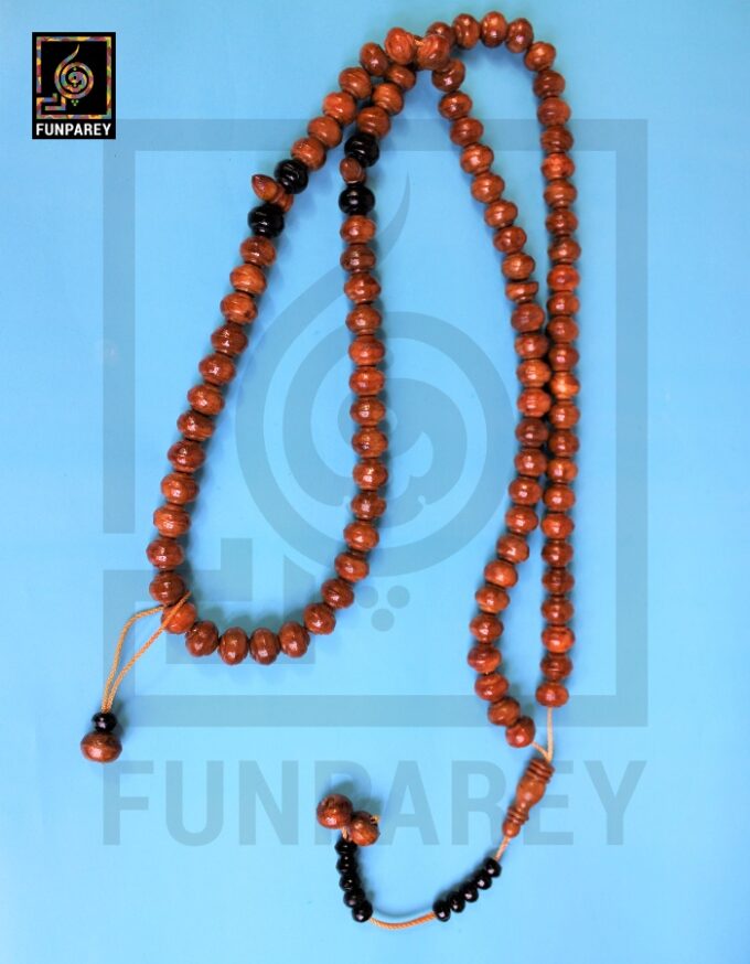 Handmade Tasbeeh / Misbaha / Rosary 99 Beads - Brown Wooden - Image 6