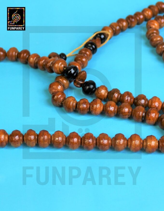 Handmade Tasbeeh / Misbaha / Rosary 99 Beads - Brown Wooden - Image 7