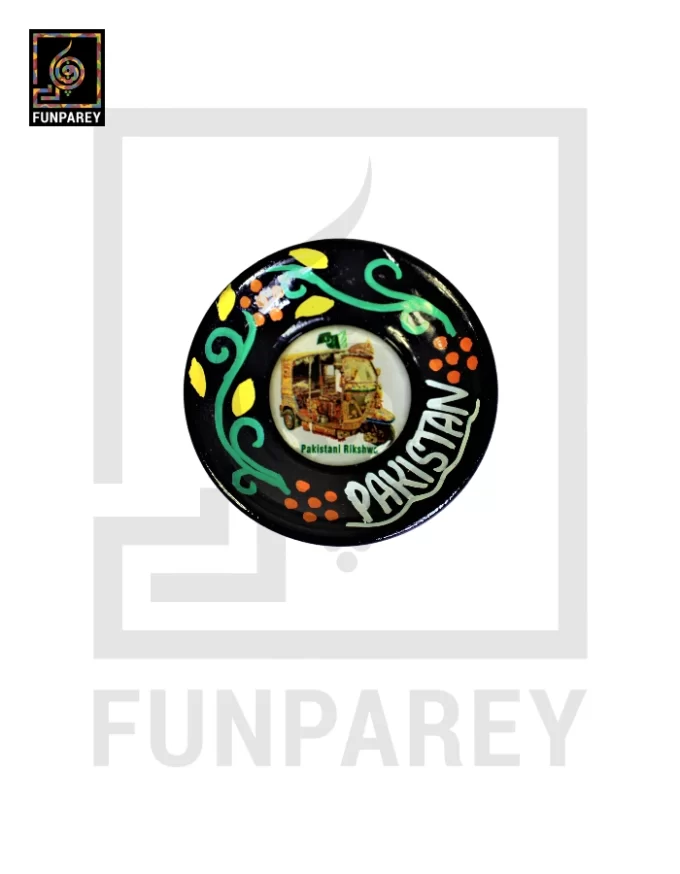 Decorative Fridge Magnet Plate With Truck Art - Image 2