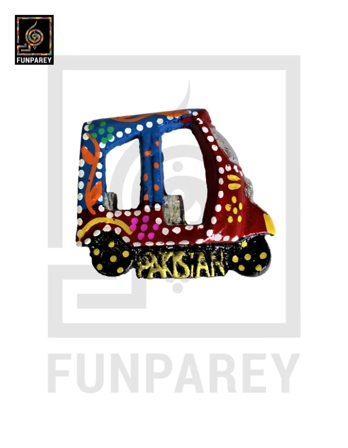 Decorative Truck Art Fridge Magnet Rickshaw Model - Image 4