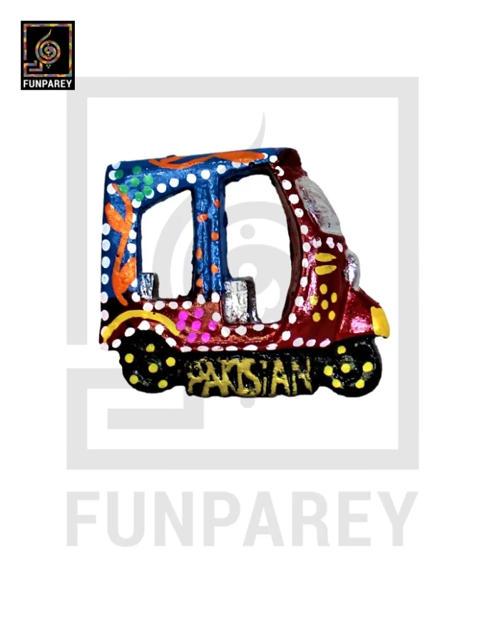 Decorative Truck Art Fridge Magnet Rickshaw Model - Image 2