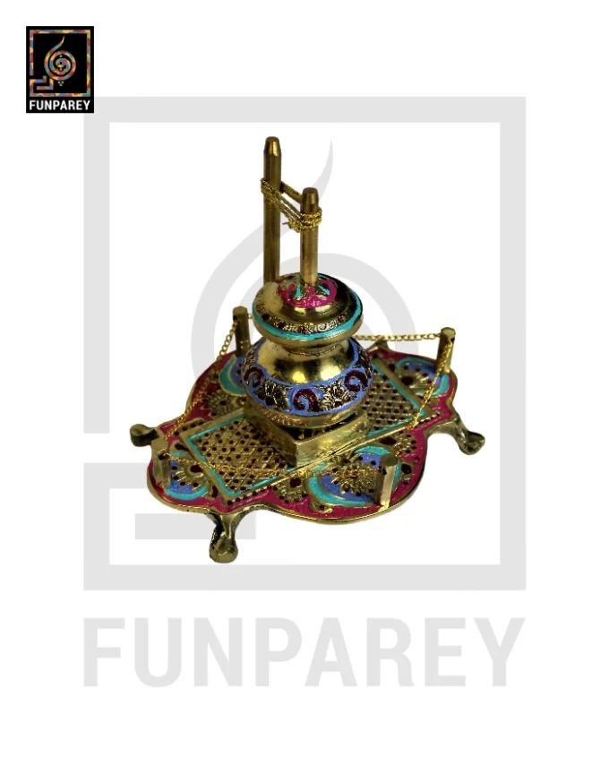Handmade Brass Decorative Classical Desi Curd Churn - Lassi Maker Colorful - Image 10