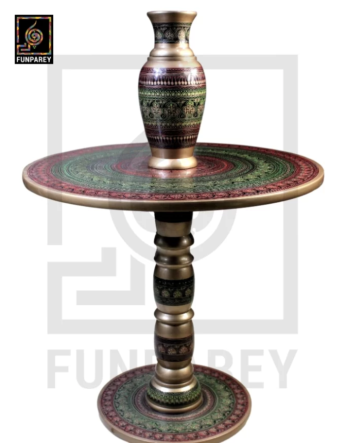 Nakshi Table and Vase Set Fauji 24" - Image 5