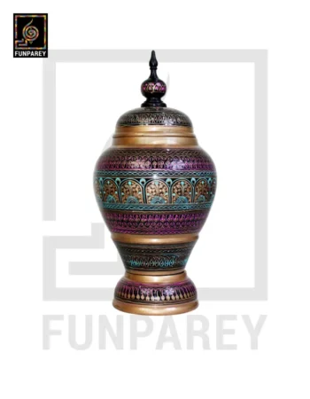 Spire Candy Jar - Hand Crafted with Pink Nakshi Art