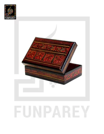 Jewelry Box With Nakshi Art - Red 4/6