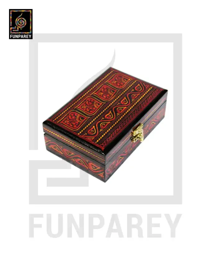 Jewelry Box With Nakshi Art - Red 4/6 - Image 4