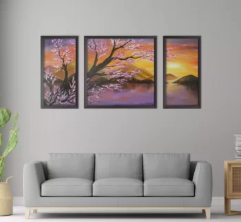 Oil Painting “Nature” - Set of 3