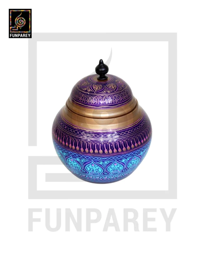 Dome Candy Jar with Nakshi Art - Neonic - Image 4