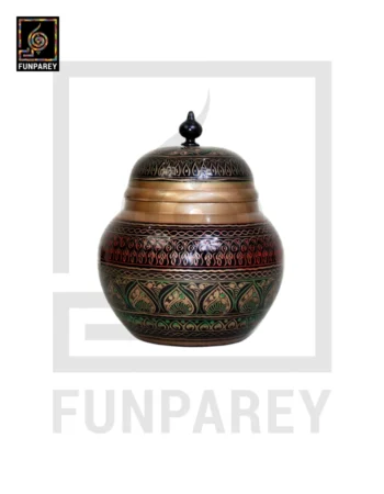 Dome Candy Jar with Nakshi Art - Police Belly