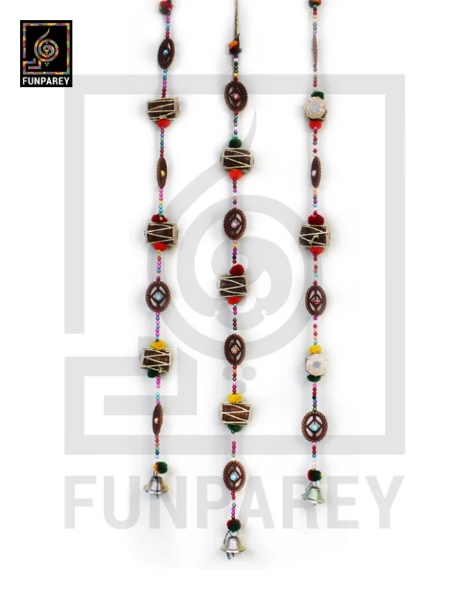 Tribal Antique Door Chime with Small Drums - Image 2