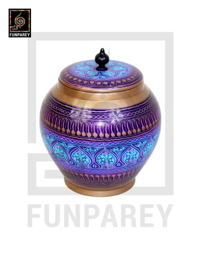 Wooden Cauldron Nakshi Candy Jar - Quba Neonic - Image 3