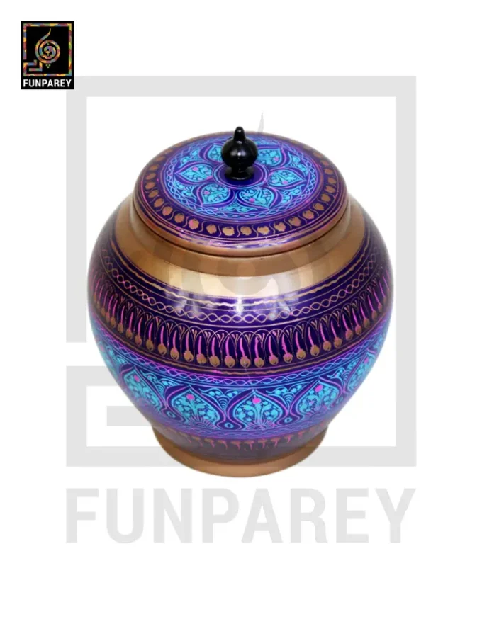 Wooden Cauldron Nakshi Candy Jar - Quba Neonic - Image 4