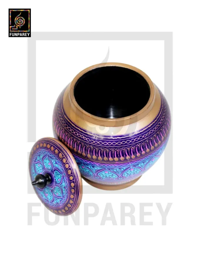 Wooden Cauldron Nakshi Candy Jar - Quba Neonic - Image 6