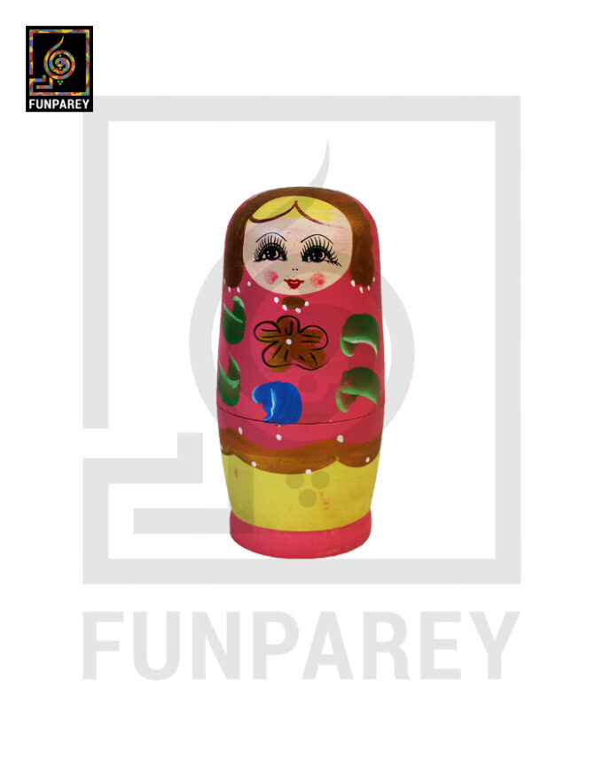 Matryoshka Russian Dolls Babushka Nesting Doll Set - Pink 6pcs - Image 3