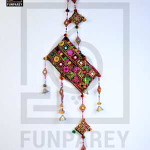 Handmade Antique Embroidered Cushion Door Chime Set (Large and Small Pair)