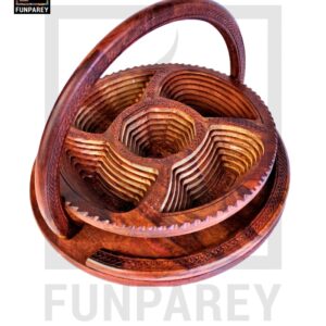 Handmade Wooden Premium Spring Tray 14"