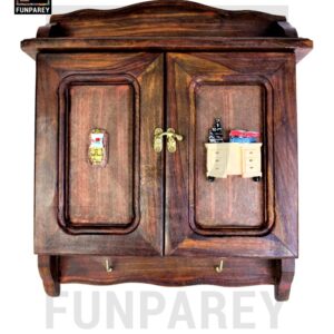Handmade Wooden Double Door Key Box
