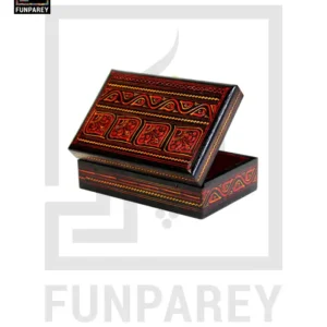 Jewelry Box With Nakshi Art - Red 4/6