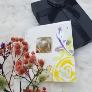 Handcrafted Resin Ring Gold Glitter
