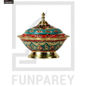 Handmade Decorative Brass Bowl with Lid
