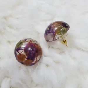 Resin Filled Botanical Earrings