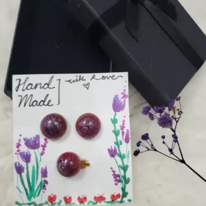 Resin Jewellery Set - Cherry Bomb Ring & Earrings